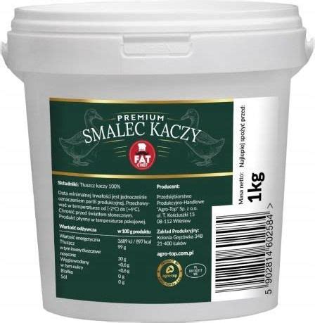 Agro Top Smalec Kaczy Premium 1kg Ceny I Opinie Ceneo Pl