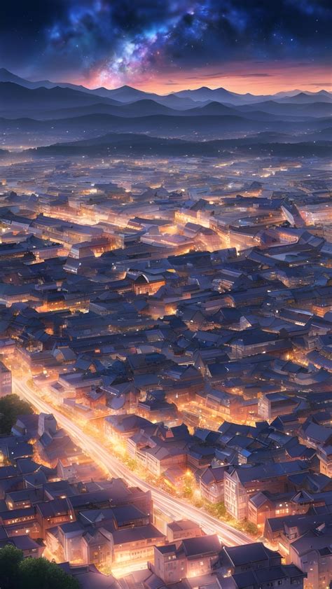 1082x1920 Resolution The Glowing City 4k Anime Art 1082x1920 Resolution