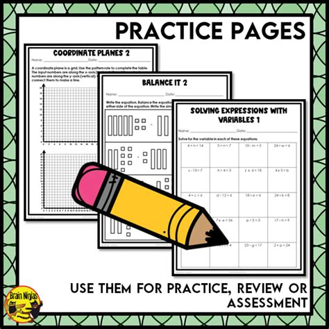 Patterns and Algebra Interactive Math Unit | Paper | Grade 6 – brainninjas