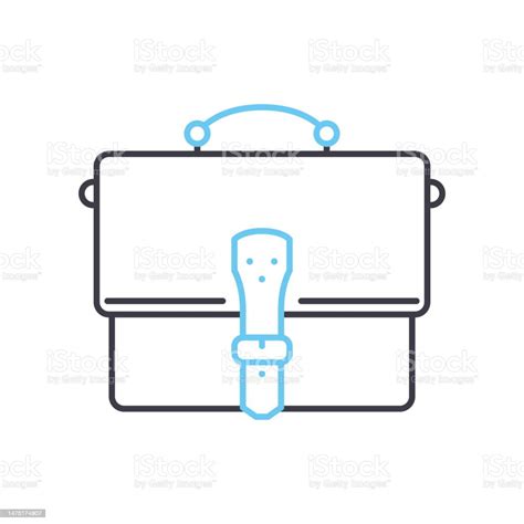 간단한 케이스 라인 아이콘 개요 기호 벡터 일러스트 레이 션 개념 기호 가방에 대한 스톡 벡터 아트 및 기타 이미지 가방