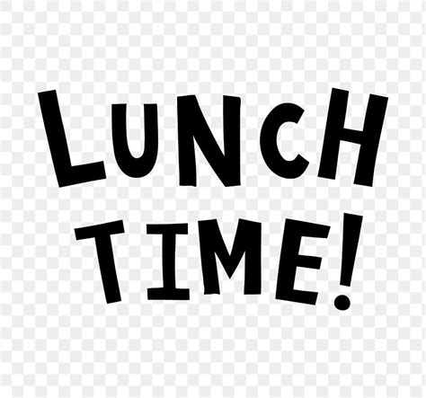 Black Lunch Time Doodle Typography Premium PNG Sticker Rawpixel