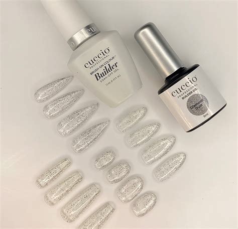 Brush On Colour Builder Gel With Calcium LED UV 13ml Diamond Dust Cuccio