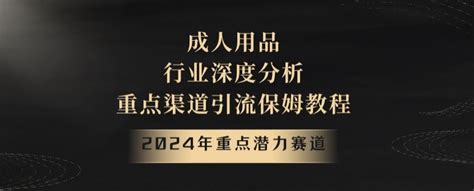 2024年重点潜力赛道，成人用品行业深度分析，重点渠道引流保姆教程【揭秘】 Vpsche小车博客