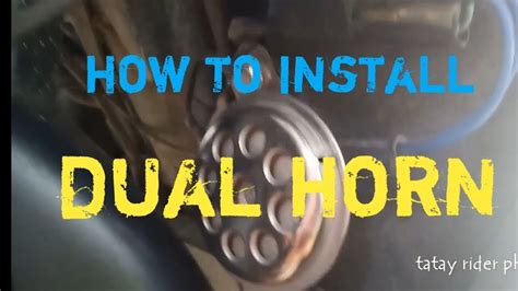 How To Install Dual Horn With Relay On Motorcycle Youtube