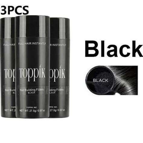 Three Pieces Set Toppik Hair Fiber Black Lazada PH