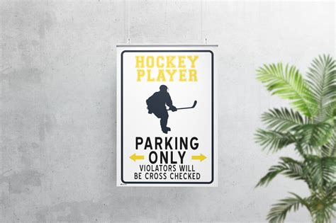 Hockey Parking Yellow Black Poster - Poster Foundry