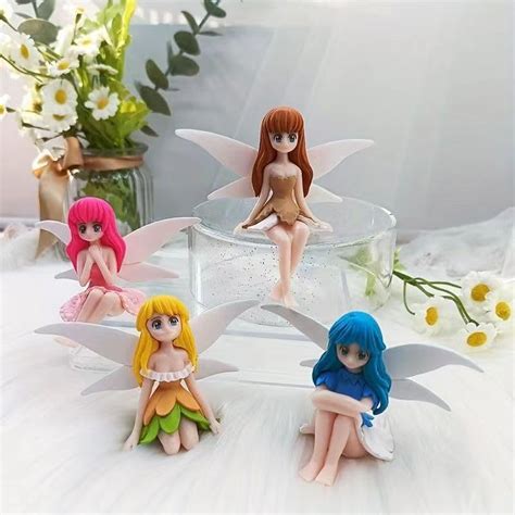 6pcs Set Miniature Fairies Figurines Accessories Planter