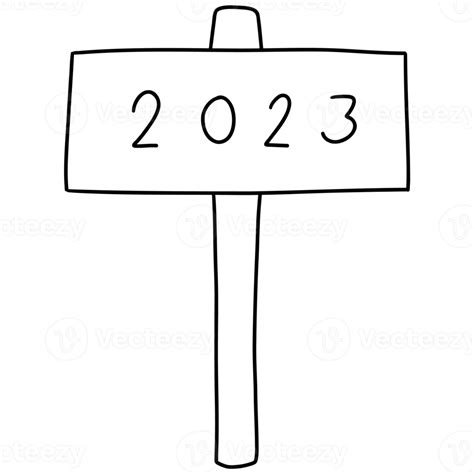 2023 wooden sign, New Year 2023 15271604 PNG