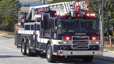 Plymouth Fire Company Ladder 43 Responding 10219 Youtube