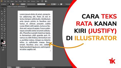 Cara Teks Rata Kanan Kiri Justify Di Adobe Illustrator Ai Youtube