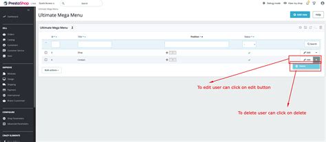 How To Edit And Delete Menu Item ClassyDevs