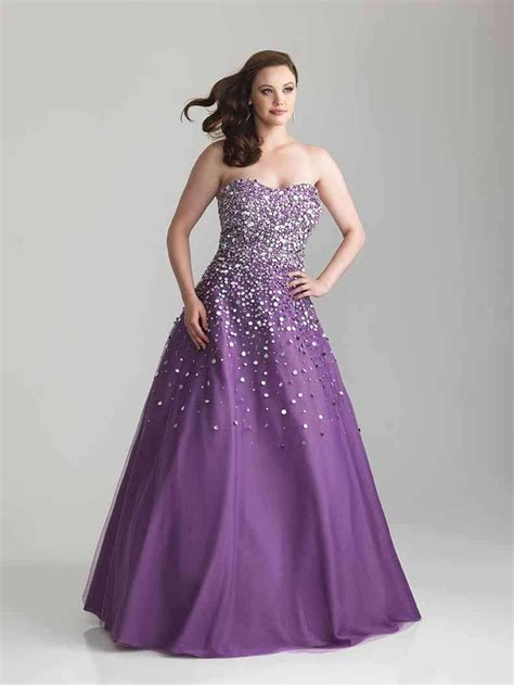 Night Moves 6790w Plus Size Prom Purple Prom Dress Ball Gowns Prom Plus Size Homecoming Dresses