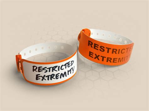 Vivid Orange Coloured Hospital Wristband Brenmoor