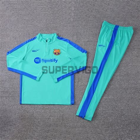 Sudadera De Entrenamiento Barcelona Kit Turquesa Supervigo