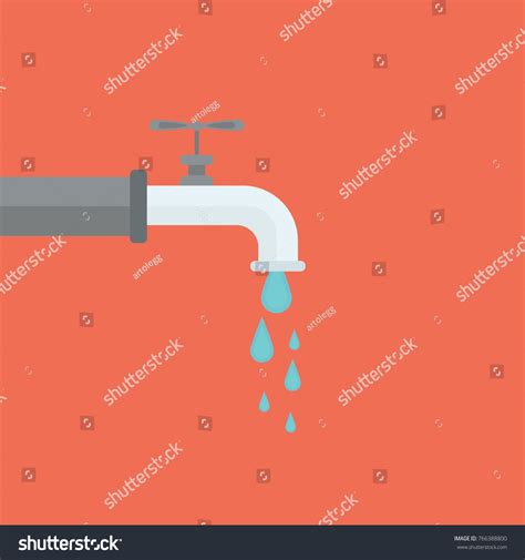 Water Tap Vector Illustration Royalty Free Stock Vector 766388800