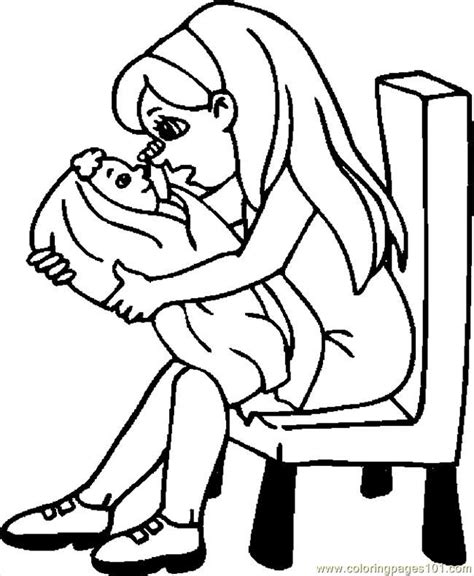 Baby Girl Coloring Pages Coloring Print