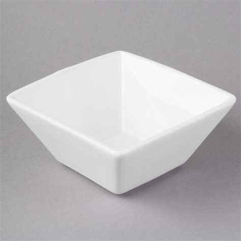 Core Oz Square Bright White Porcelain Bowl Pack