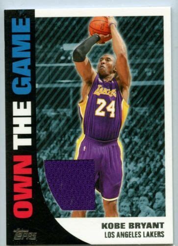 2008 Topps Kobe Bryant Own The Game Jersey Relic Los Angeles Lakers EBay