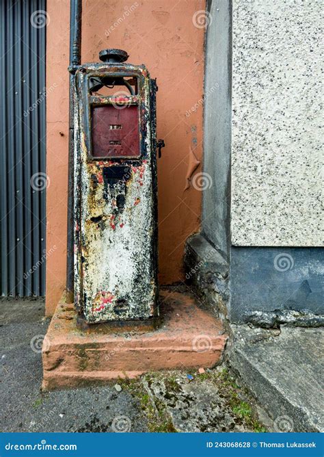 Old Rusty Fuel Pump In Dunkineely County Donegal Ireland Stock Photo