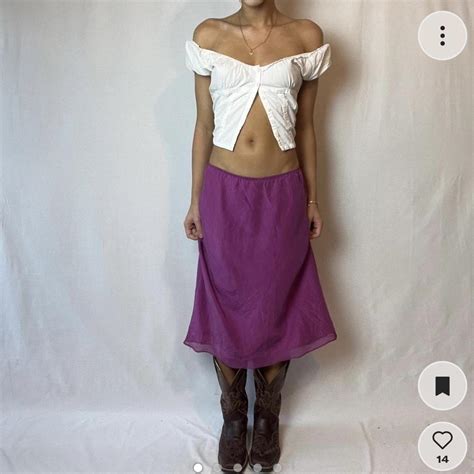 Repop Beautiful Purple Silk Slip Skirt Perfect Depop