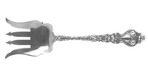 Douvaine Sterling 1890 Small Solid Tined Sardine Serving Fork By