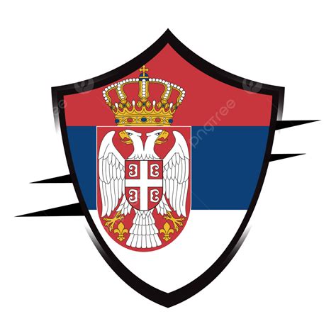 Serbia Flag Black Shield World Cup 2022 Serbia Flag World Cup 2022