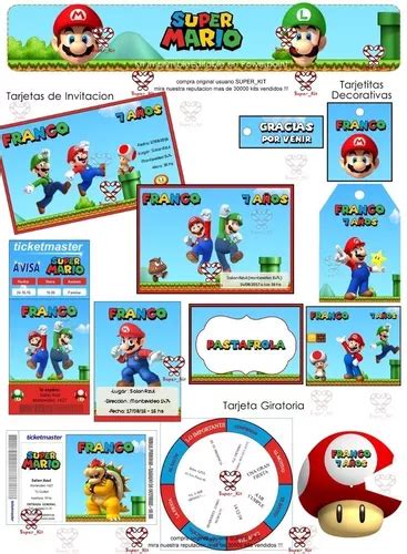 Kit Imprimible Super Mario Bros Editable En Venta En Centro Montevideo