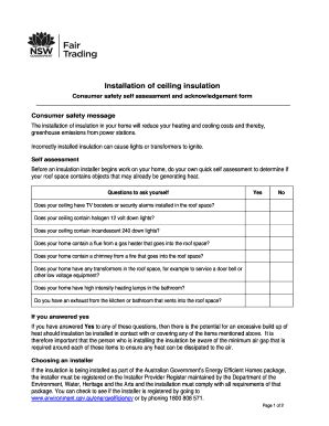 Fillable Online Fairtrading Nsw Gov Safety Message And Form Doc Nsw