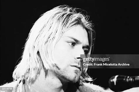 American Singer And Guitarist Kurt Cobain Performs With His Group