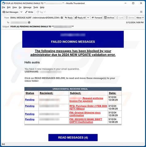 Incoming Failed Messages Email Scam Removal And Recovery Steps Updated