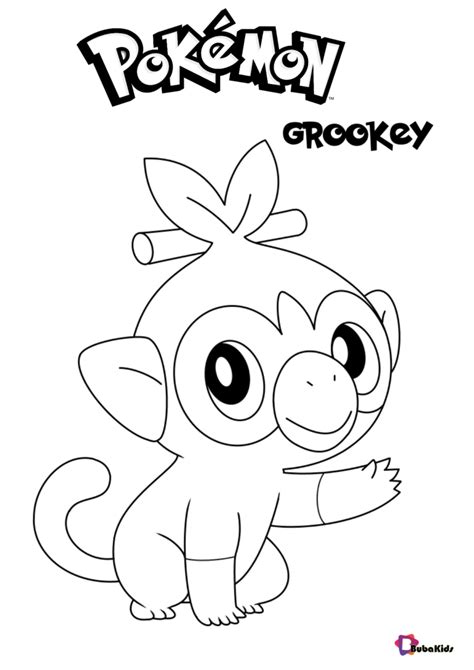 Grookey Coloring Pages Free Pokemon Coloring Pages Printables