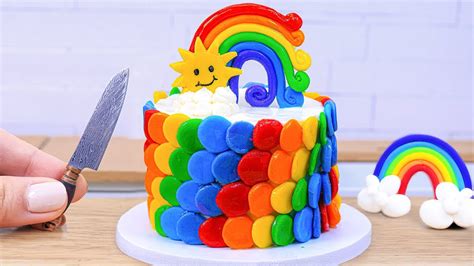 Yummy Chocolate Cake 🌈 Most Awesome Miniature Rainbow Chocolate Cake