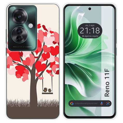 Funda Silicona Para Oppo Reno 11f 5g Diseño Pajaritos Dibujos con