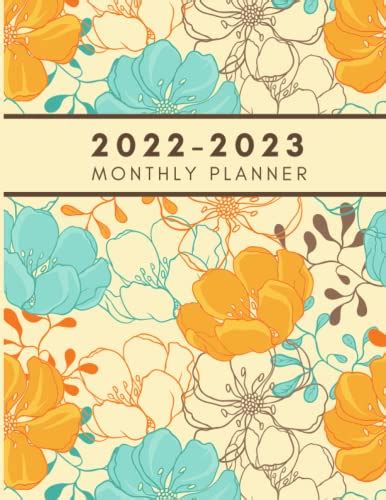 2022 2023 Monthly Planner With Floral Cover Large 2 Year Monthly Calendar And Organizer With