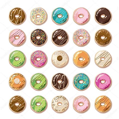 Colorful Donuts Stock Vector Siuwing