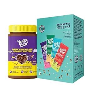 Yogabar Dark Chocolate Peanut Butter And Energy Snack Bar Combo Dark