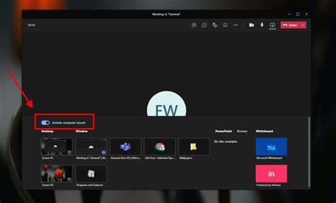 Microsoft Teams Share Audio From The Computer During A Meeting