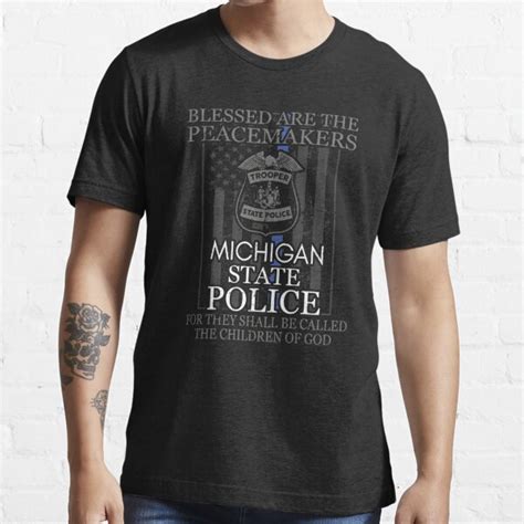 "Michigan State Police Support Michigan State Trooper" T-shirt for Sale ...