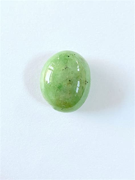 48 60Cts Natural Green Grossular Garnet Oval Cabochon Good Etsy