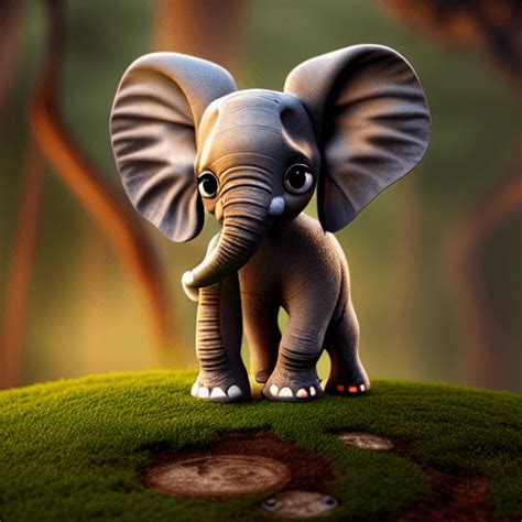 Tiny Cute Adorable Baby Elephant · Creative Fabrica