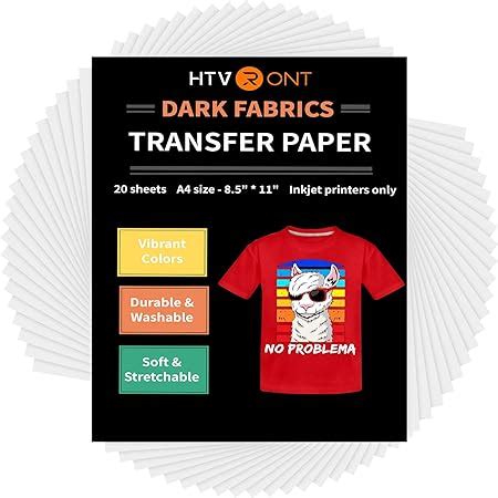 Htvront Heat Transfer Paper For Dark Fabrics X Dark Transfer