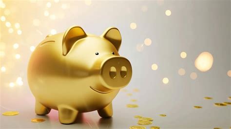 Premium Photo Golden Piggy Bank Money Savings Concept For Future