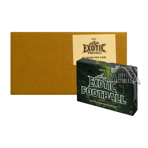 2023 Leaf Exotic Football Hobby 20 Box Case Steel City Collectibles