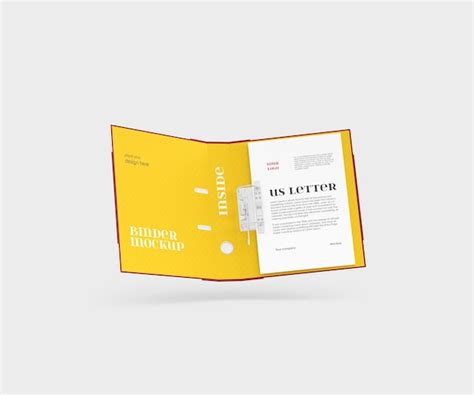 Premium Psd Ring Binder Mockup Psd Template