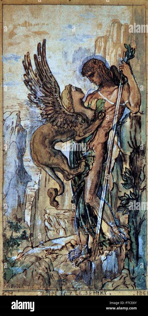 Gustave Moreau Œdipe et le Sphinx 2 Photo Stock Alamy