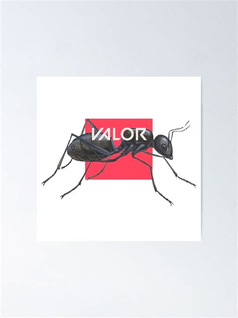 Valor Ant Poster By Ficodotcom Redbubble