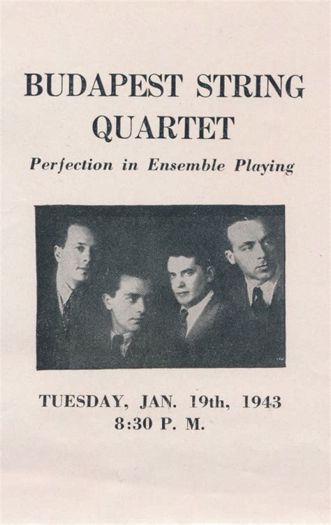 Budapest String Quartet Schubert Club