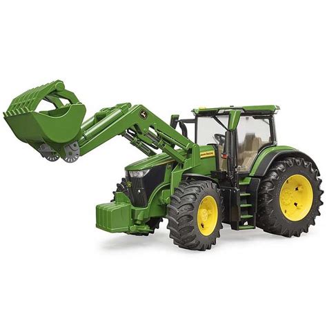 K P Bruder Traktor John Deere R Med Frontlastare Skopa