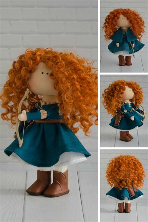 Merida Brave Doll Art Gift Doll Interior Cloth Doll Fabric | Etsy