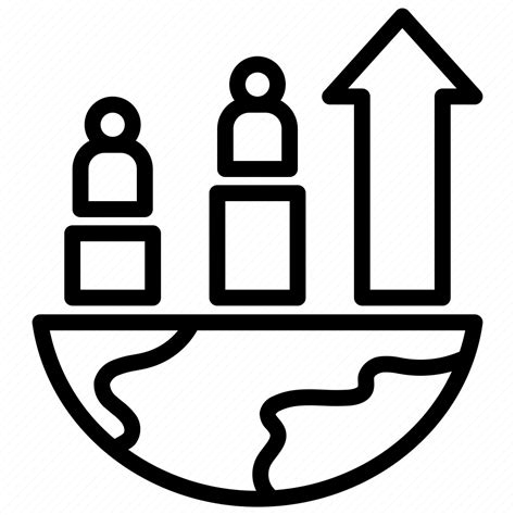 Population Growth Graph Demographic Overpopulation Icon Download On Iconfinder